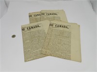 4 vieux journaux 1873, Le courrier du Canada