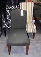 Lot #2202 - (3) upholstered high back side chairs