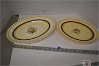 2 - "Woods Ivory Ware" Platters