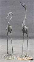 Pair of Metal Cranes
