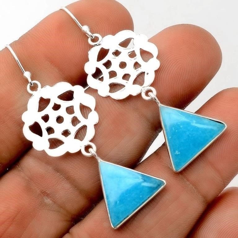 925 Sterling Silver Smithsonite Earrings