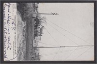 Marconi Postcard, Used early 1900s with black & wh