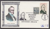 US Handpainted Pugh First Day Cover, 1987 James Bu