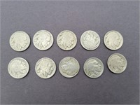 1929 Buffalo Nickels (lot of 10)