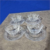 4 Romance cups/saucers