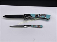 SOUTHWESTERN STYLE INLAID KNIVES