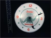 Sinclair Dino Gasoline Lighted Advertising Clock