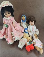 Vtg Hand Crocheted Doll Collection