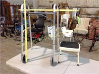New Drive deluxe folding adult walker, 2 button,