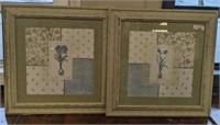 2 PC DISTRESSED FRAME WALL ART