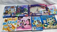 Childrens board games and puzzles