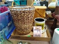 Wicker waste can candle warmer Sister's