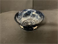 Picket pottery blue star bowl