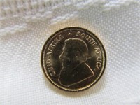 1981 South Africa Krugerrand 1/10oz .999 Gold Coin