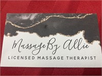 Massage by Allie 30 minute relaxation massage