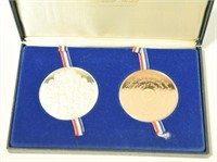 The Franklin Mint Bi Centennial medal matched