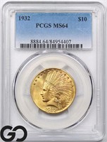 1932 $10 Gold Indian PCGS MS64 Price Guide: $2,450