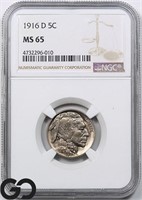 1916-D Buffalo Nickel NGC MS65 Price Guide: $1,800