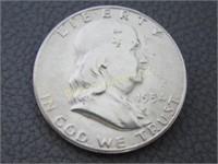 Franklin 1954-S Silver Half Dollar "Nice"