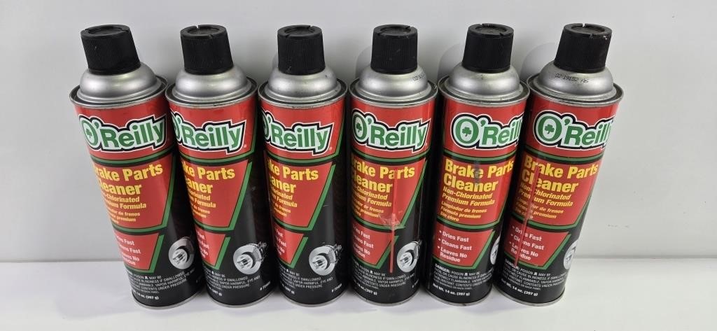 6 Cans of O'Reillys Brake Cleaner