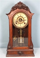 Antique Ingraham Walnut Kitchen Clock
