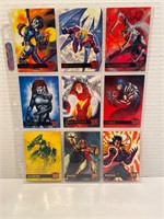 9 x 1995 X-Men Marvel Fleer Ultra Cards