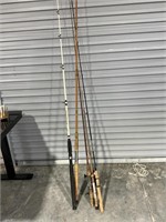 Vintage Fishing Poles & 2 Reels