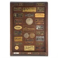 Selection of metal phonograph trademark plates