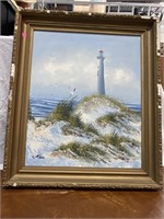 Lighthouse Orignial Painting by I. Kain