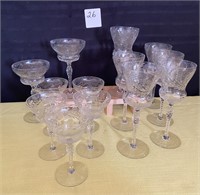 13 Crystal Wine & Cocktail Glasses