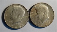1965 & 1967 Kennedy Half Dollars