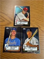 3 Topps 2021 Chrome Inserts cards