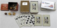 VINTAGE DICE LOT in DU PONT TIN w/CARDS