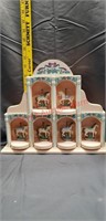 7 Piece Carasoul Horses W/ Stand.