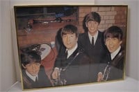 Vintage 1980 Verkerk Beatles Poster Brass Frame