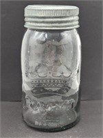 The Coronet Very Light Grey Quart Jar