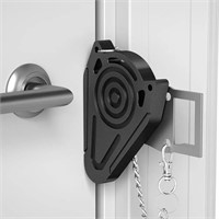 Metal Portable Door Lock For Travel, Black
