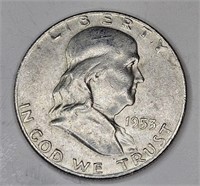 1953 d  Franklin Half Dollar