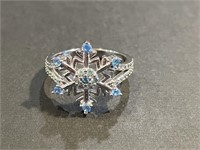 UNIQUE SNOWFLAKE 925 SILVER RING