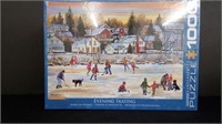 New (sealed)Evening skating 1,000 piece puzzle.