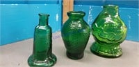 Made in Taiwan green vases