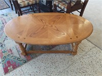 Wooden Oval Coffee Table.
