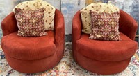 105 - PAIR OF OCCASIONAL CHAIRS W/ PILLOWS