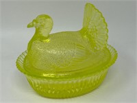 Vintage Turkey on Nest HON Glass