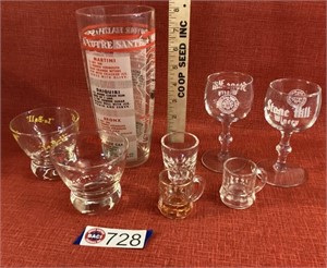 Bar / drink assorted glasses, mixology