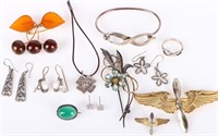 COLLECTIBLE STERLING SILVER LADIES JEWELRY