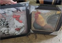 TWO ROOSTER PICTURES