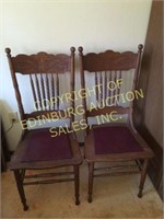 VINTAGE COLONIAL REVIVAL PRESSBACK CHAIRS