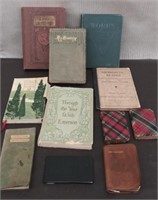 Box 10 Vintage Books - Several Leather Covers