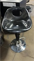 Black Swivel adjustable modern bar stool